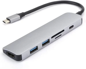 Type C 6 in 1 Hub, Multi Functional Expansion Dock, Type C to HDMIUSB30PD30/./. Charging, Aluminum Alloy with 4K Output, Speed USB 30. Ports, Memory Card Reader, Type C 6 in 1 Hub, Multi Functional Expansion Dock, Type C to HDMIUSB30PD30/./. Charging, Aluminum Alloy with 4K Output, Speed USB 30. Ports, Memory Card Reader,