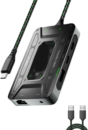 Type C Docking Station with 1000 Mbit/S Ethernet Gearbox USB C PD100W PD3.0 for DS7 Earphones Adapter Gaming Live Streaming Adapter Type C Docking Station with 1000 Mbit/S Ethernet Gearbox USB C PD100W PD3.0 for DS7 Earphones Adapter Gaming Live Streaming Adapter