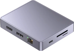 Type C Docking Station to HDTV Output Gigabit Ethernet Port TF Card Reader Slot 3.5mm USB Splitter Cable for Phone USB C Multiport Adapter Type C Docking Station to HDTV Output Gigabit Ethernet Port TF Card Reader Slot 3.5mm USB Splitter Cable for Phone USB C Multiport Adapter
