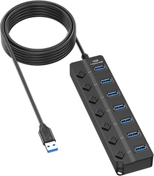 Highly Speed 7/4 Port USB 2.0 Hubs USB Splitter Individual Power Switches LED Indicators for PC Laptop MultiSplitter Highly Speed 7/4 Port USB 2.0 Hubs USB Splitter Individual Power Switches LED Indicators for PC Laptop MultiSplitter