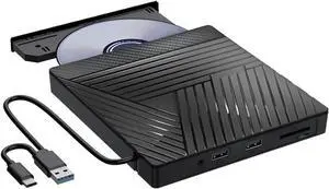 External Disc Drive Reader USB3.0 Type C Connection USB HUB Stable Performances For Desktop Laptop PC USB Hub With Disc Rewriter External Disc Drive Reader USB3.0 Type C Connection USB HUB Stable Performances For Desktop Laptop PC USB Hub With Disc Rewriter