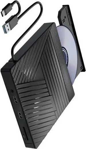 External Disc Drive Reader USB3.0 Type C Connection USB HUB Stable Performances For Desktop Laptop PC USB Hub With Disc Rewriter External Disc Drive Reader USB3.0 Type C Connection USB HUB Stable Performances For Desktop Laptop PC USB Hub With Disc Rewriter