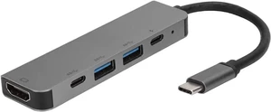 5 in 1 USB C to Type C 3 USB 3.0 Hub Ethernet Mini SDTF OTG Adapter Supporting 87W PD Charging for Thunderbolt 3 Devices 5 in 1 USB C to Type C 3 USB 3.0 Hub Ethernet Mini SDTF OTG Adapter Supporting 87W PD Charging for Thunderbolt 3 Devices