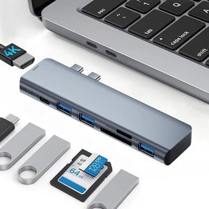 7-in-2 USB C Hub for MacBook: 4K HDMI, Thunderbolt 4 Compatible, 100W Charging, 40Gbps Data, SD/microSD for MacBook Air/Pro M Series & More 7-in-2 USB C Hub for MacBook: 4K HDMI, Thunderbolt 4 Compatible, 100W Charging, 40Gbps Data, SD/microSD for MacBook Air/Pro M Series & More