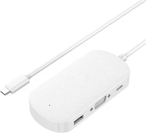 USB C HUB Type C to Multi USB 3.0 Type C HUB VGA Adapter Dock PC Accessories USB C Splitter (Color : White) USB C HUB Type C to Multi USB 3.0 Type C HUB VGA Adapter Dock PC Accessories USB C Splitter (Color : White)
