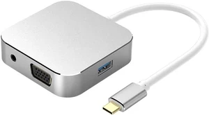 Hubs USB Type-C to -Compatible VGA Audio USB3.0 Adapter Docking Station for Type C USB 3.0 HUB USB Hubs Hubs USB Type-C to -Compatible VGA Audio USB3.0 Adapter Docking Station for Type C USB 3.0 HUB USB Hubs
