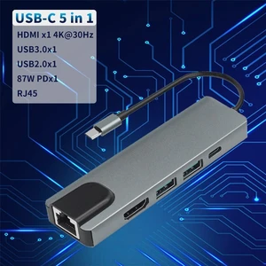 Type C 3.0 Docking Station for Laptop Adapter RJ45 TF/SD Card Splitter for Windows for iOS(C) Type C 3.0 Docking Station for Laptop Adapter RJ45 TF/SD Card Splitter for Windows for iOS(C)
