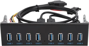USB3.0 8-Port HUB Front Panel Adapter with 19PIN Connector for PC Computer, Extends to 8 USB3.0 Interfaces USB3.0 8-Port HUB Front Panel Adapter with 19PIN Connector for PC Computer, Extends to 8 USB3.0 Interfaces