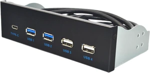 5.25" USB 3.1 Front Panel USB Hubs 2Ports USB3.0 + 2Ports USB2.0 + 1Port TypeC with TypeE Connectors for Desktop 5.25" USB 3.1 Front Panel USB Hubs 2Ports USB3.0 + 2Ports USB2.0 + 1Port TypeC with TypeE Connectors for Desktop
