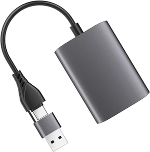 Happyyami USB-c to Dual High-Definition Video Adapter with USB 3.0 Hub for Laptops, 1080p60hz Dual Display Support, Dark Gray USB Port Expander for Multi-Screen Productivity Happyyami USB-c to Dual High-Definition Video Adapter with USB 3.0 Hub for Laptops, 1080p60hz Dual Display Support, Dark Gray USB Port Expander for Multi-Screen Productivity