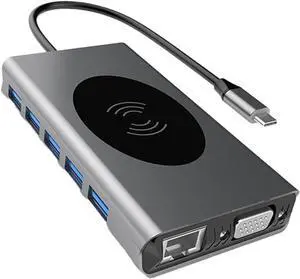 4k Resolution -c to 3.0 Hub Laptop Docking Station LAN Reader Charging Audio Adapter for Home Office Silver 4k Resolution -c to 3.0 Hub Laptop Docking Station LAN Reader Charging Audio Adapter for Home Office Silver