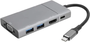 USB C Hub Docking Station, 7 in 1 Multifunctional, 140MM Line, with VGA Output, USB3.0 Ports, Type C Connector, Memory Card Slots USB C Hub Docking Station, 7 in 1 Multifunctional, 140MM Line, with VGA Output, USB3.0 Ports, Type C Connector, Memory Card Slots