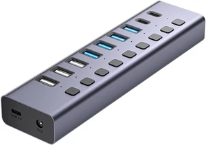 USB Splitter Powered USB Hub with Adapter USB C Hub Charging 10Gbps Data Transfe Aluminum Port USB 3.0 Data Hub Splitter Individual On/Off Switches for Pc Laptop US Plug USB Splitter Powered USB Hub with Adapter USB C Hub Charging 10Gbps Data Transfe Aluminum Port USB 3.0 Data Hub Splitter Individual On/Off Switches for Pc Laptop US Plug