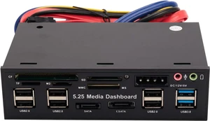 5.25 Inch USB 3.0 Front Panel Pc USB 3.0/2.0 Hub E-Sata Sata Audio Multi Card Reader for Computer Case Optical Drives Bay/2415 5.25 Inch USB 3.0 Front Panel Pc USB 3.0/2.0 Hub E-Sata Sata Audio Multi Card Reader for Computer Case Optical Drives Bay/2415