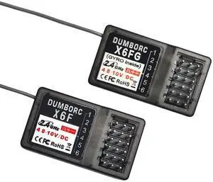 ATA HOBBY DUMBORC X6FG & X6F Receiver Set 6 Channels RC Receiver for DUMBORC X4/X5/X6 Transmitter RC Car Boat Tank Drifting Car ATA HOBBY DUMBORC X6FG & X6F Receiver Set 6 Channels RC Receiver for DUMBORC X4/X5/X6 Transmitter RC Car Boat Tank Drifting Car