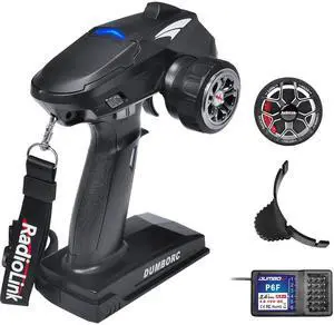 DUMBORC X4 2.4GHz 4-Channel RC Radio Transmitter and X6F Receiver&Alloy Steering Wheel with Fail-Safe & Low Voltage Alarm Function Mixed Mode for Rc Vehicle Car Boat Tank Model Parts Remote Controller DUMBORC X4 2.4GHz 4-Channel RC Radio Transmitter and X6F Receiver&Alloy Steering Wheel with Fail-Safe & Low Voltage Alarm Function Mixed Mode for Rc Vehicle Car Boat Tank Model Parts Remote Controller