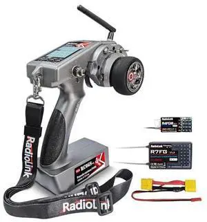 Radiolink RC6GS V3 7 Channels RC Transmitter and R7FG&R4FGM Gyro Receiver, 2.4GHz 600m RC Remote, Voltage Telemetry RC Controller and Receiver kit for Remote Control Car, Boats Radiolink RC6GS V3 7 Channels RC Transmitter and R7FG&R4FGM Gyro Receiver, 2.4GHz 600m RC Remote, Voltage Telemetry RC Controller and Receiver kit for Remote Control Car, Boats