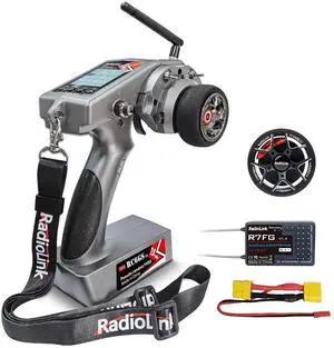 Radiolink RC6GS V3 7 Channels RC Transmitter and R7FG Gyro Receiver, with Alloy Steering Wheel 600m RC Remote RC Controller and Receiver kit for Remote Control Car, Boats, Truck, Buggy, Crawler Radiolink RC6GS V3 7 Channels RC Transmitter and R7FG Gyro Receiver, with Alloy Steering Wheel 600m RC Remote RC Controller and Receiver kit for Remote Control Car, Boats, Truck, Buggy, Crawler