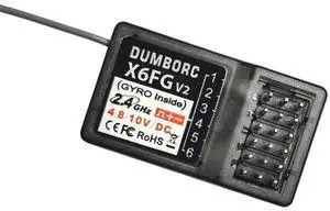 ATA HOBBY DUMBORC X6FG(Built in Gyro) 6 Channels 2.4GHz RC Receiver for DUMBORC X6/X4/X6PM-350 Transmitter RC Car Boat Tank Drifting Car ATA HOBBY DUMBORC X6FG(Built in Gyro) 6 Channels 2.4GHz RC Receiver for DUMBORC X6/X4/X6PM-350 Transmitter RC Car Boat Tank Drifting Car