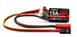Radiolink 15A Brushless ESC, Built-in 5V/2A BEC RC Electric Speed Controller, Support 2S LiPo for RC Fixed-Wing Aircraft and Radiolink A560 Airplane Replacement Radiolink 15A Brushless ESC, Built-in 5V/2A BEC RC Electric Speed Controller, Support 2S LiPo for RC Fixed-Wing Aircraft and Radiolink A560 Airplane Replacement