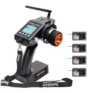 ATA HOBBY Radiolink RC4GS V3 5 Channel RC Radio Transmitter and 4Pcs R6FG Receiver with Gyro 2.4ghz 400M Remote Controller Kit for Car/Boat/Crawler/Tank/Drifting/Buggy with Lanyard ATA HOBBY Radiolink RC4GS V3 5 Channel RC Radio Transmitter and 4Pcs R6FG Receiver with Gyro 2.4ghz 400M Remote Controller Kit for Car/Boat/Crawler/Tank/Drifting/Buggy with Lanyard
