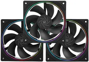 TL-S12R X3 CPU Fan 120mm Reverse Fan Case Cooler Fan Comes with ARGB Lighting,CPU Cooling Fan with 1500RPM Speed,Black PC PWM Silent Computer Fan,Set of Fans TL-S12R X3 CPU Fan 120mm Reverse Fan Case Cooler Fan Comes with ARGB Lighting,CPU Cooling Fan with 1500RPM Speed,Black PC PWM Silent Computer Fan,Set of Fans