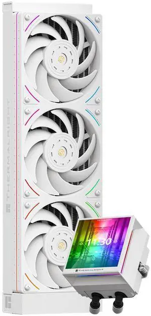 Hyper Vision 360 UB ARGB White CPU AIO Cooler,360mm Radiator, Magnetic Panel-IPS LCD Screen with 480x480 Resolution,for AM4/AM5;Intel LGA1851/1700,3.95in Screen High Performance Pump Hyper Vision 360 UB ARGB White CPU AIO Cooler,360mm Radiator, Magnetic Panel-IPS LCD Screen with 480x480 Resolution,for AM4/AM5;Intel LGA1851/1700,3.95in Screen High Performance Pump