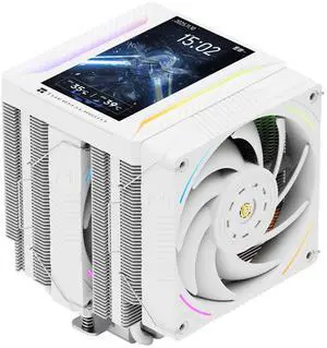 Peerless Assassin 120 Vision MAX ARGB White CPU Air Cooler, Twin Tower Radiator 2150RPM,480x854 Resolving Power IPS Screen with 5,Computer Cooler for Intel lga1851/1700/115x,AM4/AM5 Peerless Assassin 120 Vision MAX ARGB White CPU Air Cooler, Twin Tower Radiator 2150RPM,480x854 Resolving Power IPS Screen with 5,Computer Cooler for Intel lga1851/1700/115x,AM4/AM5