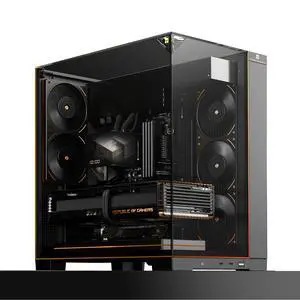 A70 ARGB Black ATX Gaming Case Three-Sided Column-Free Glass 8 CPU Fan Slots + Four-Way Airflow Tool-Free Quick Release Vertical Graphics Card Mounting Anti-Fall,Panoramic Light Strip A70 ARGB Black ATX Gaming Case Three-Sided Column-Free Glass 8 CPU Fan Slots + Four-Way Airflow Tool-Free Quick Release Vertical Graphics Card Mounting Anti-Fall,Panoramic Light Strip