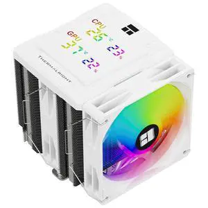 Peerless Assassin 120 Digital ARGB White CPU Air Cooler, Digital Screen Top Cover,6 Heatpipes Computer CPU Cooler, for AM4/AM5,Intel LGA1700/1851/1150/1151/1200, PC Cooler-White ARGB Peerless Assassin 120 Digital ARGB White CPU Air Cooler, Digital Screen Top Cover,6 Heatpipes Computer CPU Cooler, for AM4/AM5,Intel LGA1700/1851/1150/1151/1200, PC Cooler-White ARGB