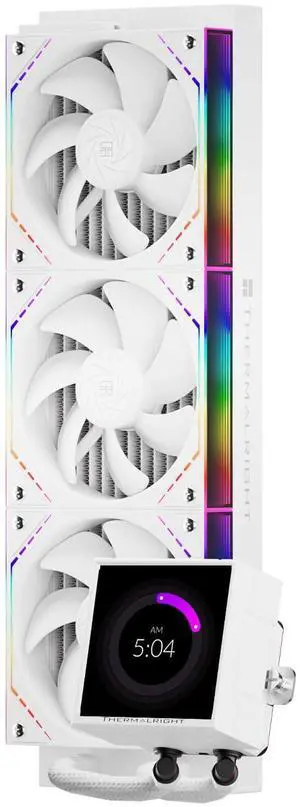 Peerless Vision 360 ARGB White CPU Aio Cooler,PC 360 Specification Water Cooler System,3.95IPS LCD Screen with 480x480 Resolution,for AM4/AM5;Intel 1700/1851,3 Wireless Splicing Fans Peerless Vision 360 ARGB White CPU Aio Cooler,PC 360 Specification Water Cooler System,3.95IPS LCD Screen with 480x480 Resolution,for AM4/AM5;Intel 1700/1851,3 Wireless Splicing Fans