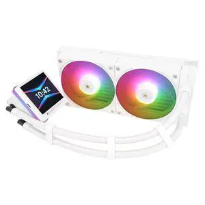 Grand Vision 240 ARGB White CPU AIO Cooler,PC 240 Specification Water Cooler System,IPS LCD Screen with 480x480 Resolution and 3.4inch,for AM4/AM5&LGA1700/1851,High Performance Pump Grand Vision 240 ARGB White CPU AIO Cooler,PC 240 Specification Water Cooler System,IPS LCD Screen with 480x480 Resolution and 3.4inch,for AM4/AM5&LGA1700/1851,High Performance Pump