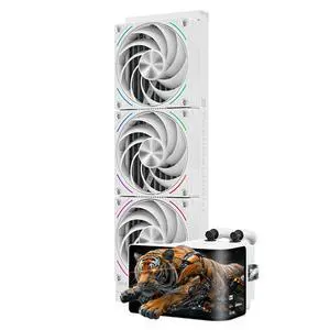 Wonder Vision 360 Turbo ARGB White CPU Water Cooler, 60HZ Curved Screen with 2400x1080 Resolution,for AM4/AM5,Intel LGA1851/1700,6.67in 3D Screen High Performance Pump,3000RPM Fan Speed Wonder Vision 360 Turbo ARGB White CPU Water Cooler, 60HZ Curved Screen with 2400x1080 Resolution,for AM4/AM5,Intel LGA1851/1700,6.67in 3D Screen High Performance Pump,3000RPM Fan Speed