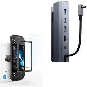 2-Pack Screen Protectors+Docking Station Compatible with Steam Deck 2-Pack Screen Protectors+Docking Station Compatible with Steam Deck