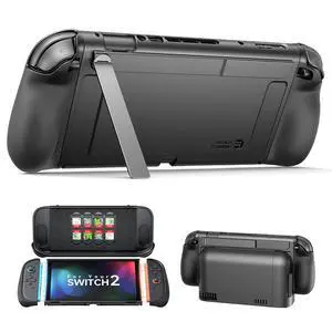 GoJoy Case for Switch 2, Dockable Split Case with Hidden Adjustable Metal Stand, PC Front Cover, Non-Slip Ergonomic Grip, 8 Game Card Storage, Drop Protection - PC0118A GoJoy Case for Switch 2, Dockable Split Case with Hidden Adjustable Metal Stand, PC Front Cover, Non-Slip Ergonomic Grip, 8 Game Card Storage, Drop Protection - PC0118A