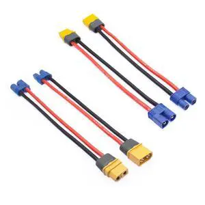 XT60 to EC3 Battery Adapter Cable RC Charge Extension Lead with 15cm 14AWG Wire for FPV RC Battery Charger XT60 to EC3 Battery Adapter Cable RC Charge Extension Lead with 15cm 14AWG Wire for FPV RC Battery Charger
