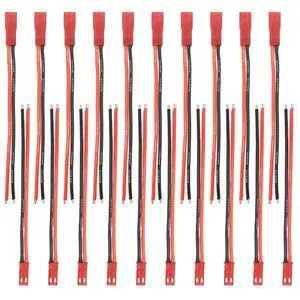 20AWG JST Plug Connector Cable JST Pigtail 2 Pin Male and Female with 10cm Wire for RC Vehicles 20AWG JST Plug Connector Cable JST Pigtail 2 Pin Male and Female with 10cm Wire for RC Vehicles