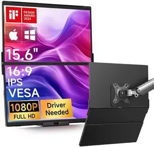 FlipGo Pro 15.6" 1080P Dual Screen Portable Monitor & VESA Adapter FlipGo Pro 15.6" 1080P Dual Screen Portable Monitor & VESA Adapter