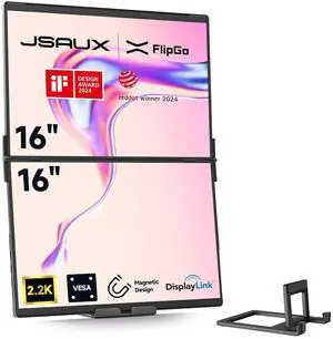FlipGo Pro 16" Dual Portable Monitors and Portable Stand Mount FlipGo Pro 16" Dual Portable Monitors and Portable Stand Mount