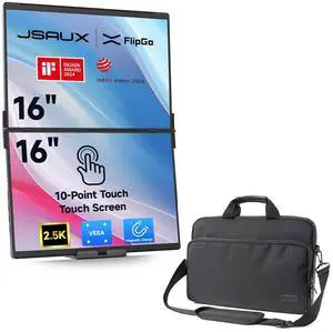 FlipGo Touchscreen 16" 2.5K Dual Screen Portable Monitor & Carry Bag FlipGo Touchscreen 16" 2.5K Dual Screen Portable Monitor & Carry Bag