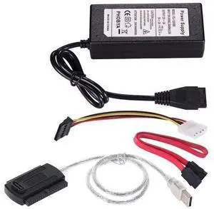 SATA PATA IDE Drive to USB 2.0 Adapter Converter Cable for Hard Drive Disk HDD 2.5 inch 3.5 inch with External EU Plug SATA PATA IDE Drive to USB 2.0 Adapter Converter Cable for Hard Drive Disk HDD 2.5 inch 3.5 inch with External EU Plug