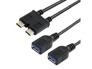 CYDZ Dual Cable USB 3.1 Type-C to 3.0 A Female OTG Data Cable for 13 inch Laptop Pro CYDZ Dual Cable USB 3.1 Type-C to 3.0 A Female OTG Data Cable for 13 inch Laptop Pro
