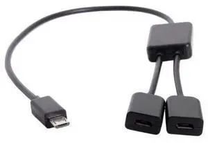 CYDZ Micro USB to Dual Ports Micro USB Female Hub Cable For Laptop PC & Mouse & Flash Disk CYDZ Micro USB to Dual Ports Micro USB Female Hub Cable For Laptop PC & Mouse & Flash Disk