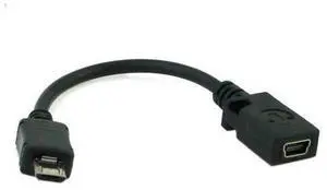 Micro USB Male to Mini USB Female Data Charge Cable 10cm Micro USB Male to Mini USB Female Data Charge Cable 10cm