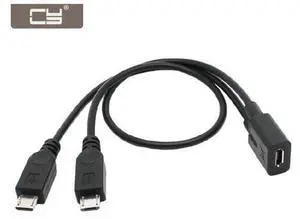 CYDZ Micro USB Female to 2 Micro USB Male Splitter extension charge cable for Galaxy S5 i9600 S4 I9500 Note2 N7100 S3 I930 CYDZ Micro USB Female to 2 Micro USB Male Splitter extension charge cable for Galaxy S5 i9600 S4 I9500 Note2 N7100 S3 I930
