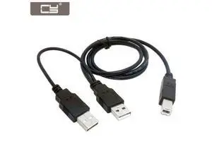 CYDZ 80cm Dual USB 2.0 Male to Standard B Male Y Cable for Printer & Scanner & External Hard Disk Drive CYDZ 80cm Dual USB 2.0 Male to Standard B Male Y Cable for Printer & Scanner & External Hard Disk Drive