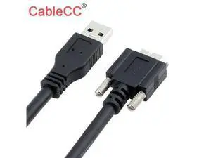 Cablecc 120cm USB 3.0 A type Cable Male to Micro USB 3.0 B Male with Mount Panel Screws for Hard Disk Mobile Phone Cablecc 120cm USB 3.0 A type Cable Male to Micro USB 3.0 B Male with Mount Panel Screws for Hard Disk Mobile Phone