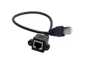 8P8C FTP STP UTP Cat 5e Male to Female Lan Ethernet Network Extension Cable with Panel Mount Holes 0.3M 8P8C FTP STP UTP Cat 5e Male to Female Lan Ethernet Network Extension Cable with Panel Mount Holes 0.3M