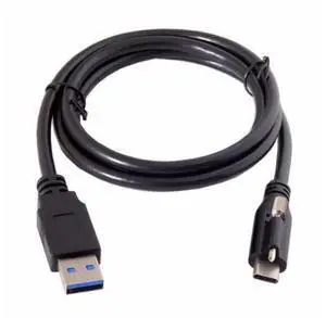 USB 3.1 Type-C Locking Connector to Standard USB3.0 Data Cable With Panel Screw USB 3.1 Type-C Locking Connector to Standard USB3.0 Data Cable With Panel Screw