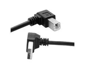 Down Angled USB 2.0 A Male to B Male 90 Degree Up Angled Printer Scanner HDD Cable 35cm Down Angled USB 2.0 A Male to B Male 90 Degree Up Angled Printer Scanner HDD Cable 35cm